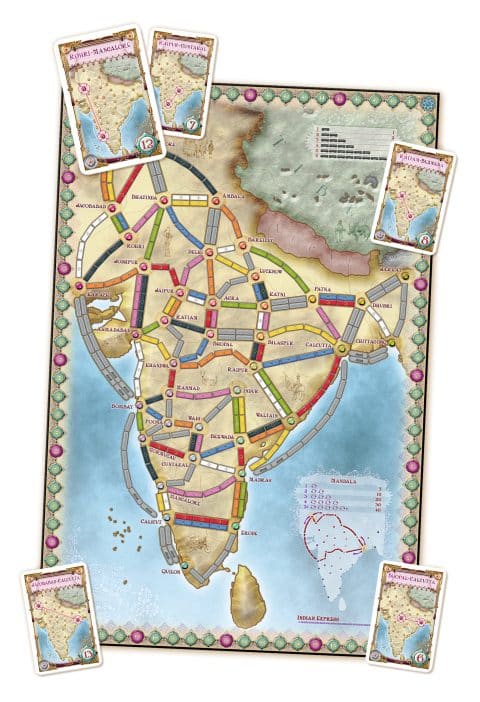 Ticket to Ride India map
