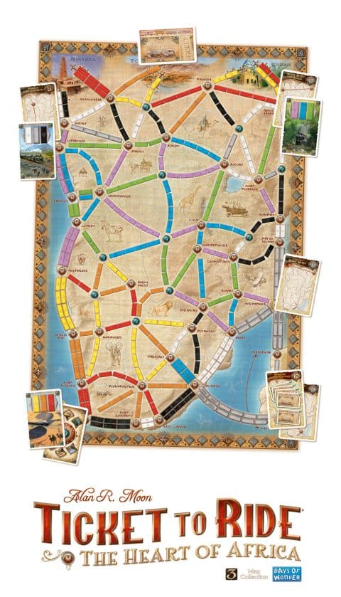 TICKET TO RIDE The Heart of Africa board